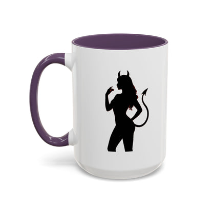 Coffee Mug — 'The Devil Wears Leggings' Silhouette Accent Mug