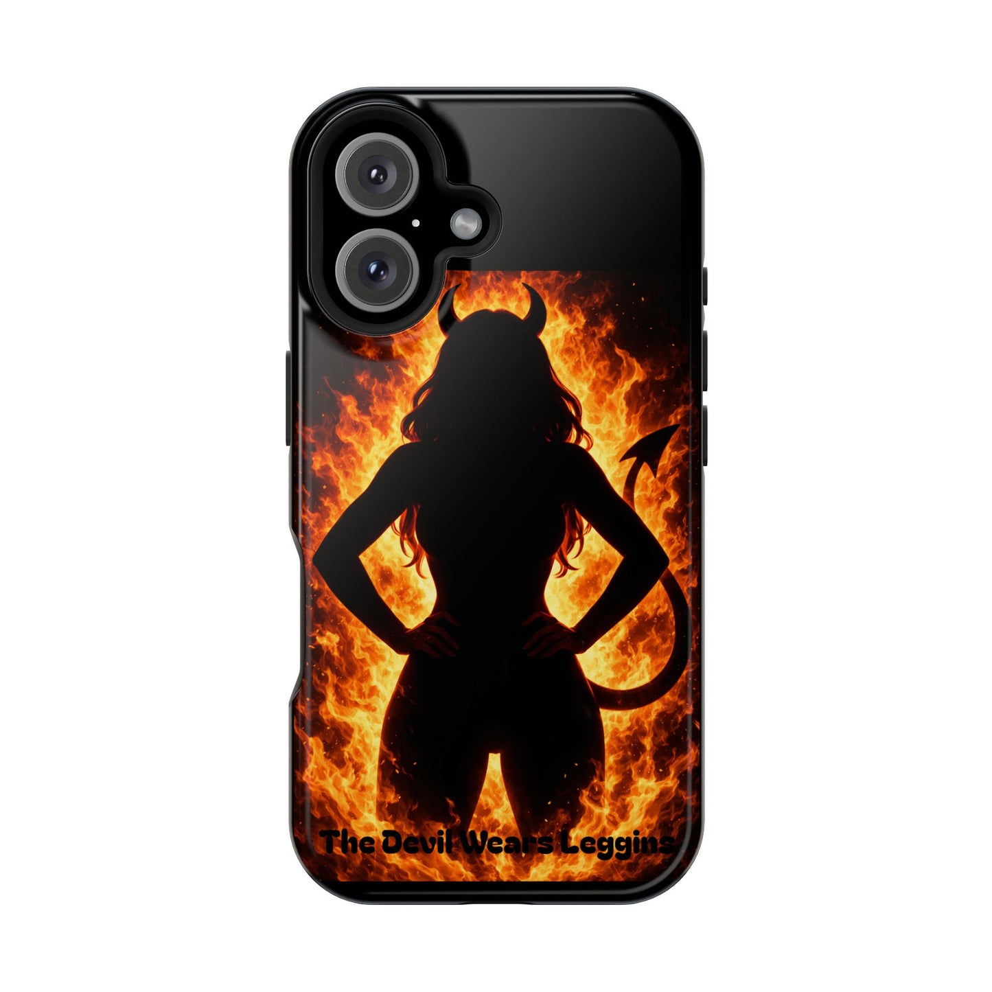 Devil Silhouette Flame Magnetic Impact Phone Case