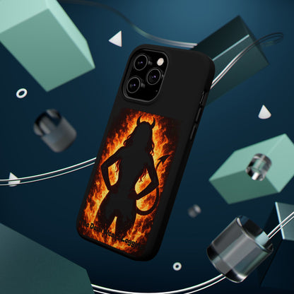 Devil Silhouette Flame Magnetic Impact Phone Case