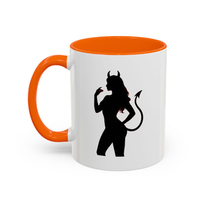 Coffee Mug — 'The Devil Wears Leggings' Silhouette Accent Mug