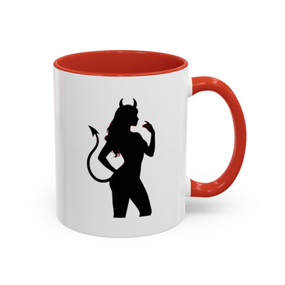 Coffee Mug — 'The Devil Wears Leggings' Silhouette Accent Mug