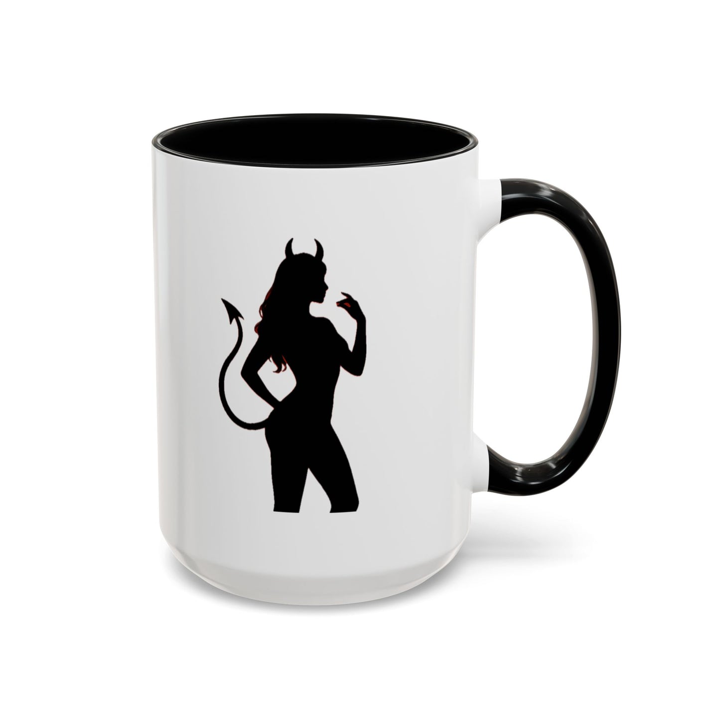 Coffee Mug — 'The Devil Wears Leggings' Silhouette Accent Mug