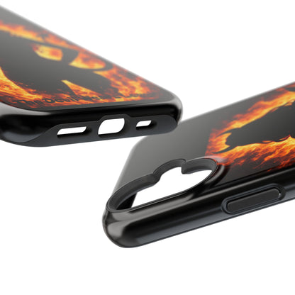 Devil Silhouette Flame Magnetic Impact Phone Case