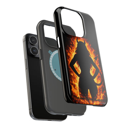 Devil Silhouette Flame Magnetic Impact Phone Case