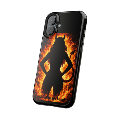 Devil Silhouette Flame Magnetic Impact Phone Case