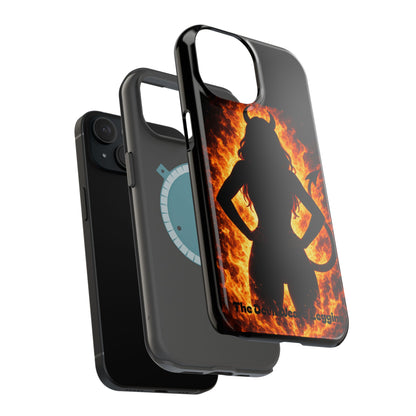 Devil Silhouette Flame Magnetic Impact Phone Case