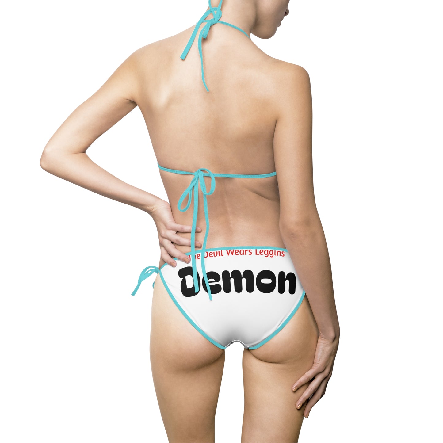 Devil Girl Bikini Swimsuit — Sexy Silhouette Tie-Side Bathing Suit