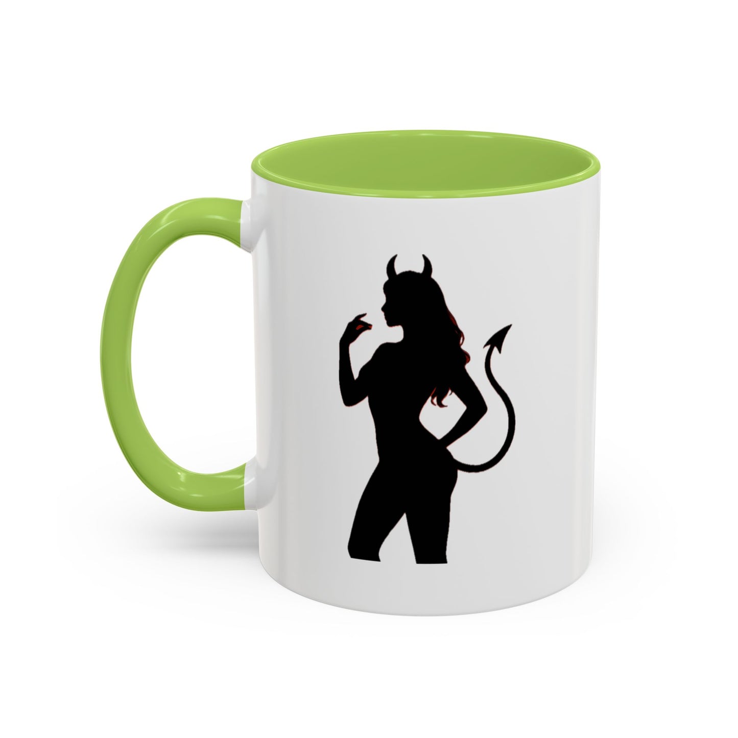 Coffee Mug — 'The Devil Wears Leggings' Silhouette Accent Mug
