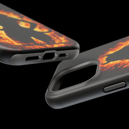 Devil Silhouette Flame Magnetic Impact Phone Case