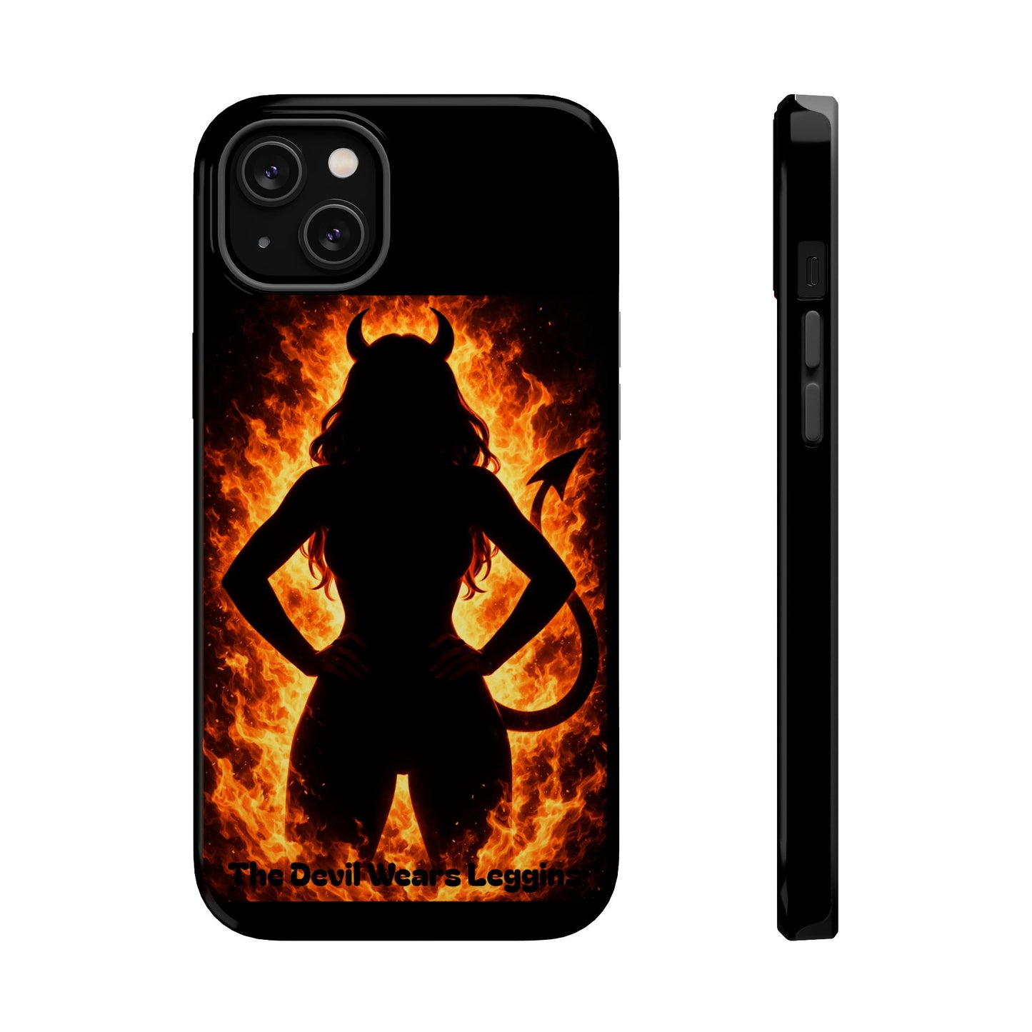 Devil Silhouette Flame Magnetic Impact Phone Case