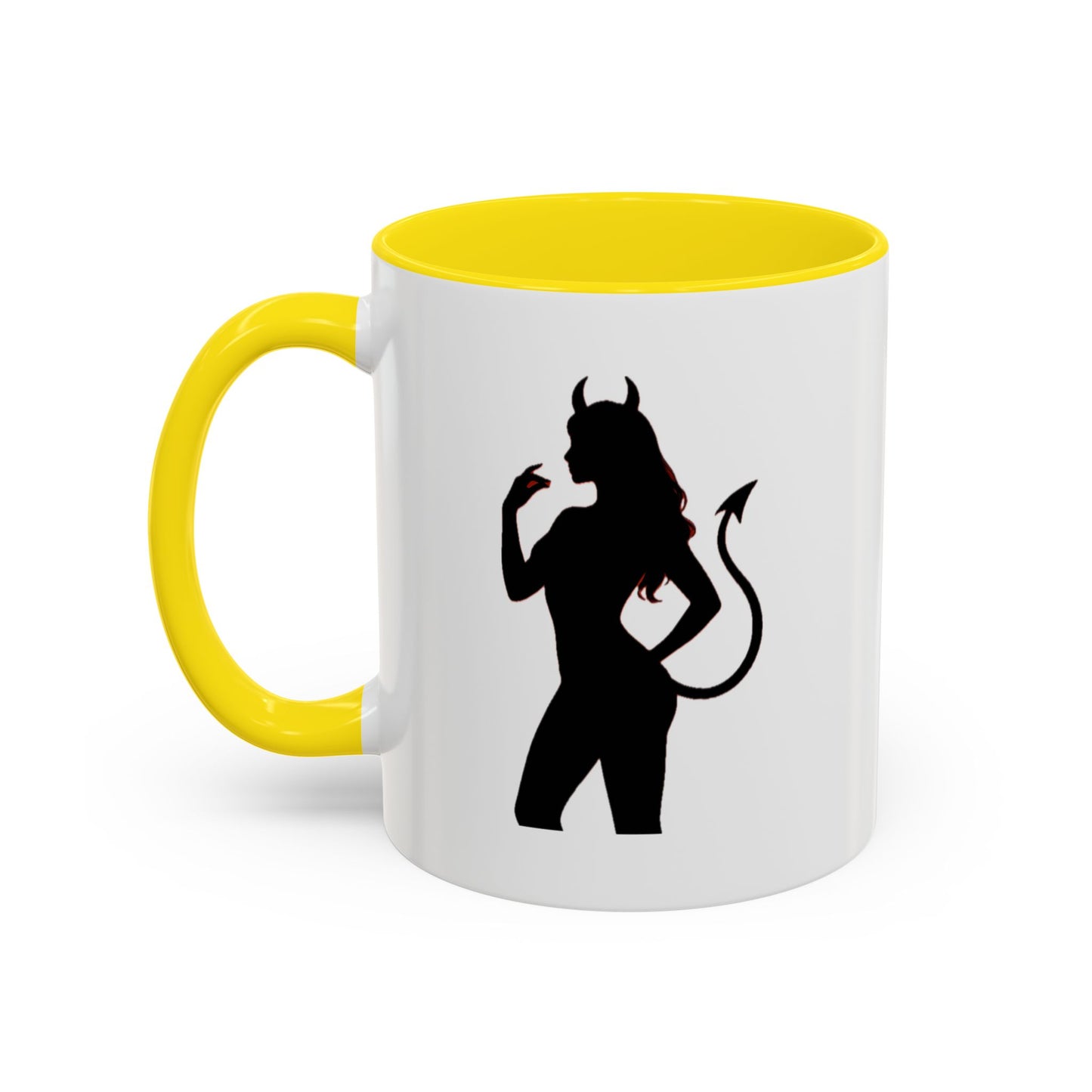 Coffee Mug — 'The Devil Wears Leggings' Silhouette Accent Mug