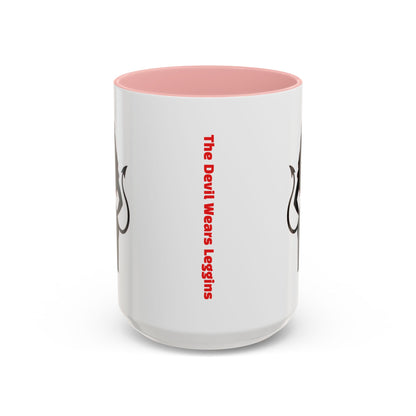 Coffee Mug — 'The Devil Wears Leggings' Silhouette Accent Mug