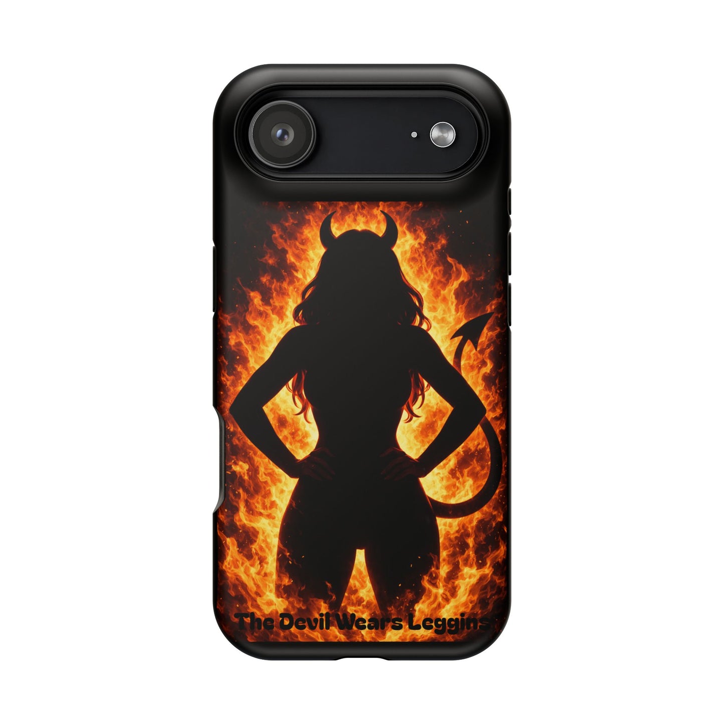 Devil Silhouette Flame Magnetic Impact Phone Case
