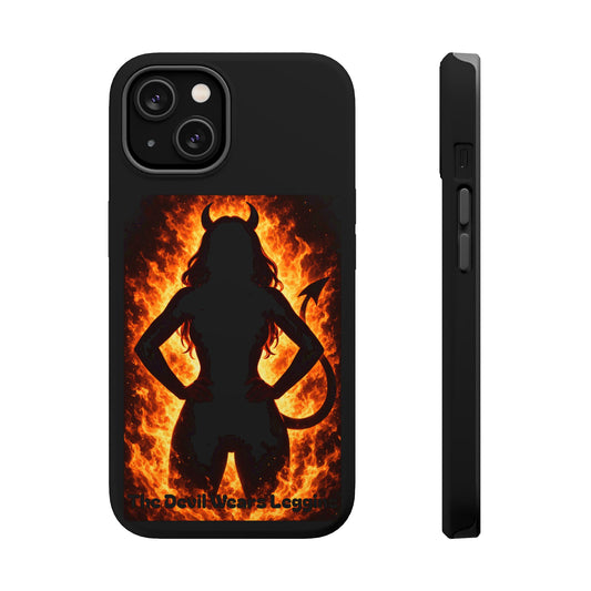 Devil Silhouette Flame Magnetic Impact Phone Case