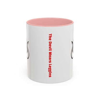 Coffee Mug — 'The Devil Wears Leggings' Silhouette Accent Mug