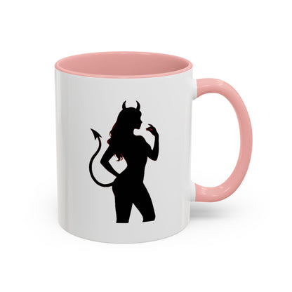Coffee Mug — 'The Devil Wears Leggings' Silhouette Accent Mug