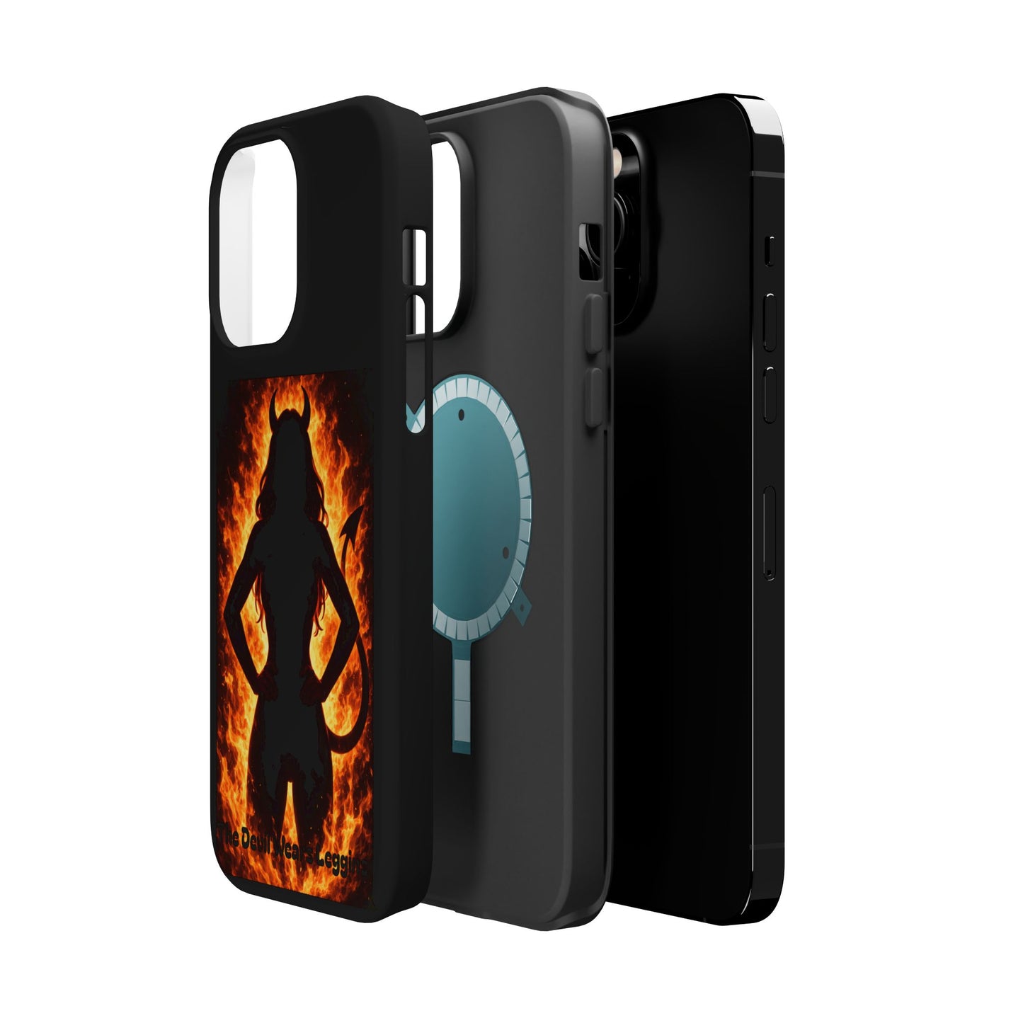 Devil Silhouette Flame Magnetic Impact Phone Case