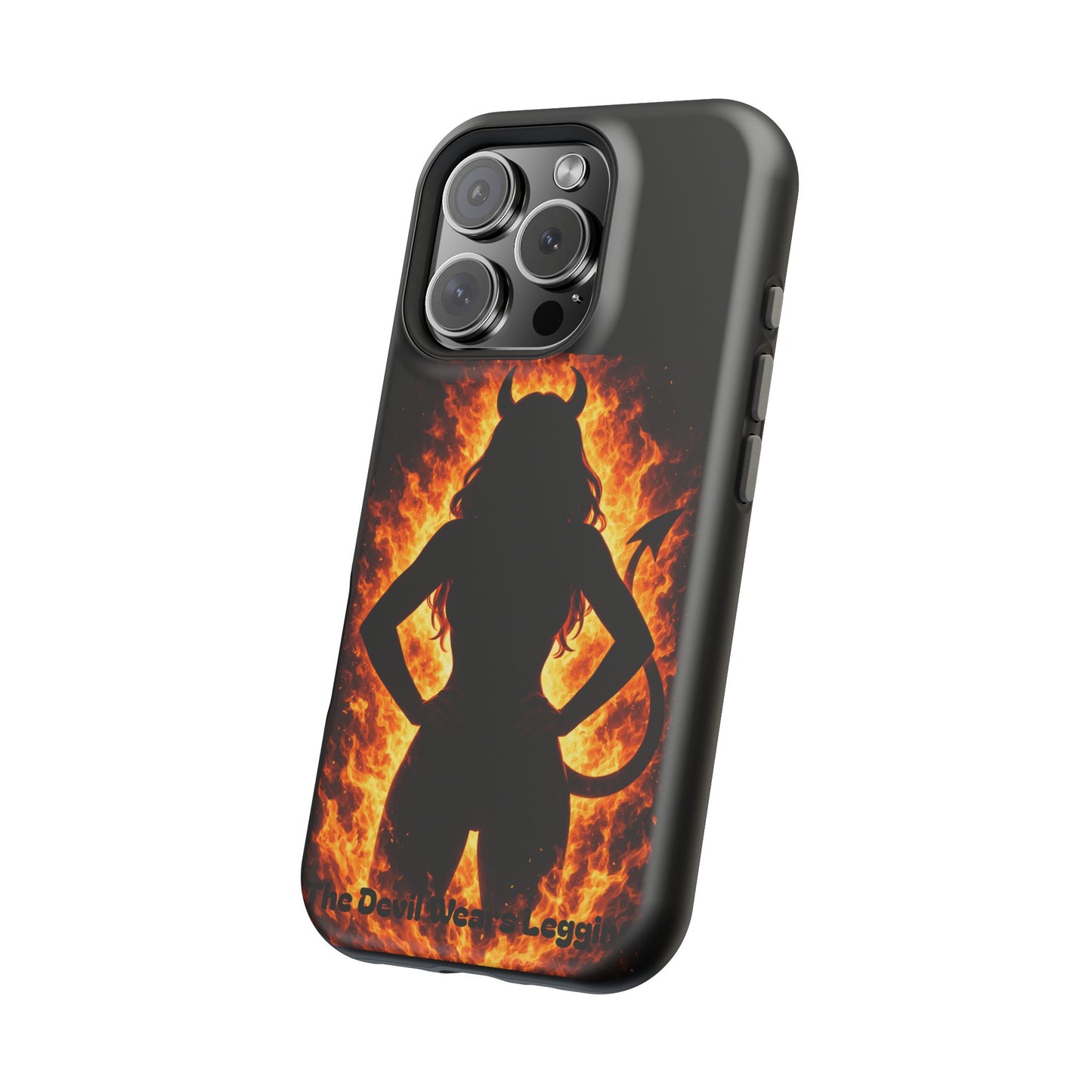 Devil Silhouette Flame Magnetic Impact Phone Case