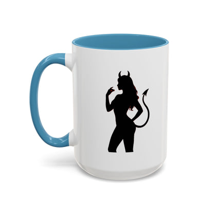 Coffee Mug — 'The Devil Wears Leggings' Silhouette Accent Mug
