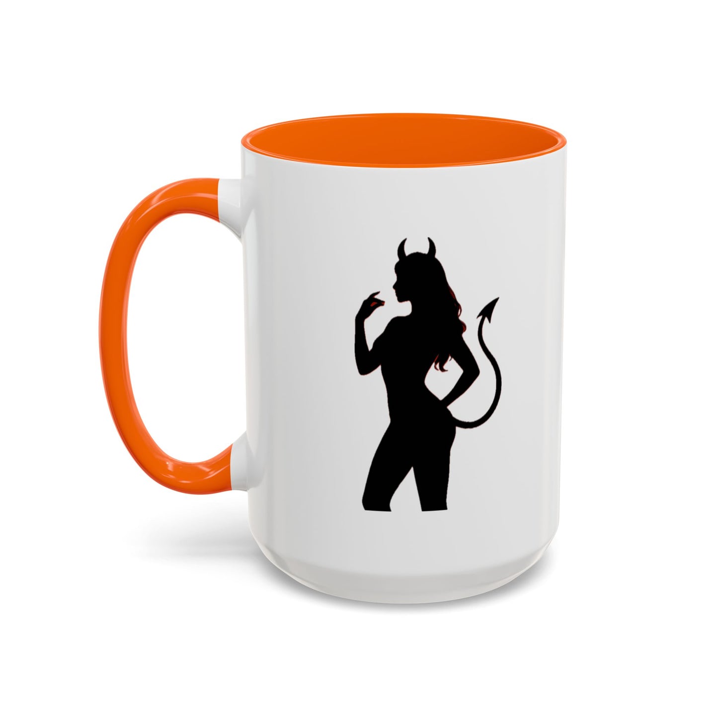 Coffee Mug — 'The Devil Wears Leggings' Silhouette Accent Mug