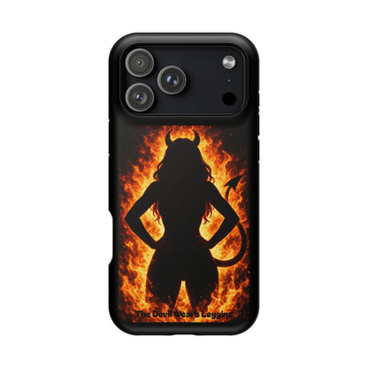 Devil Silhouette Flame Magnetic Impact Phone Case