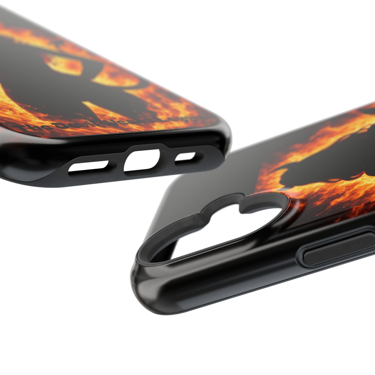 Devil Silhouette Flame Magnetic Impact Phone Case