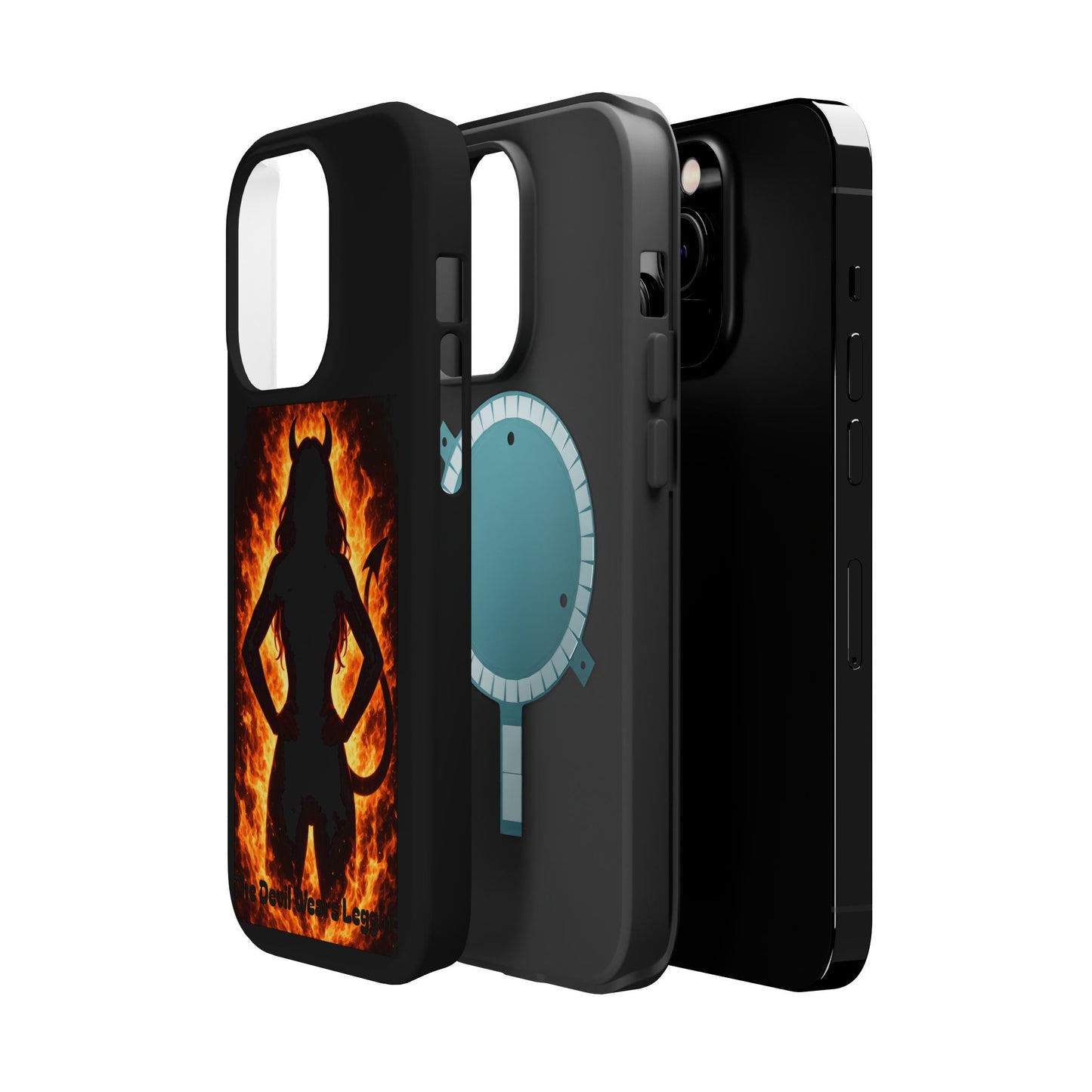 Devil Silhouette Flame Magnetic Impact Phone Case