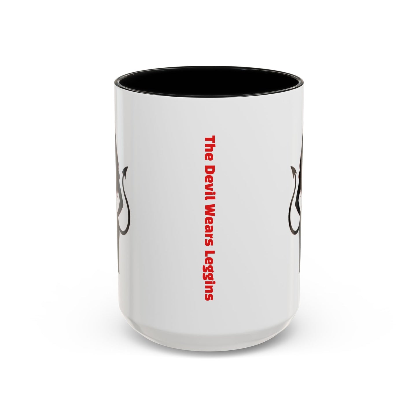 Coffee Mug — 'The Devil Wears Leggings' Silhouette Accent Mug
