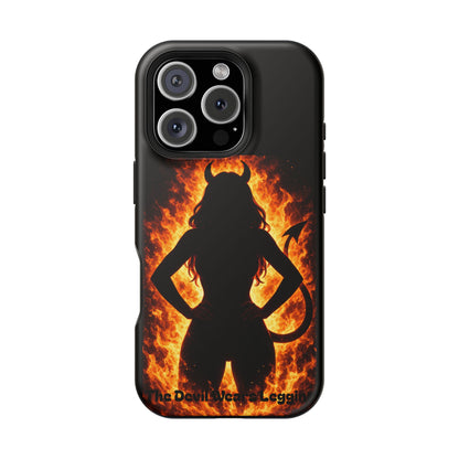 Devil Silhouette Flame Magnetic Impact Phone Case