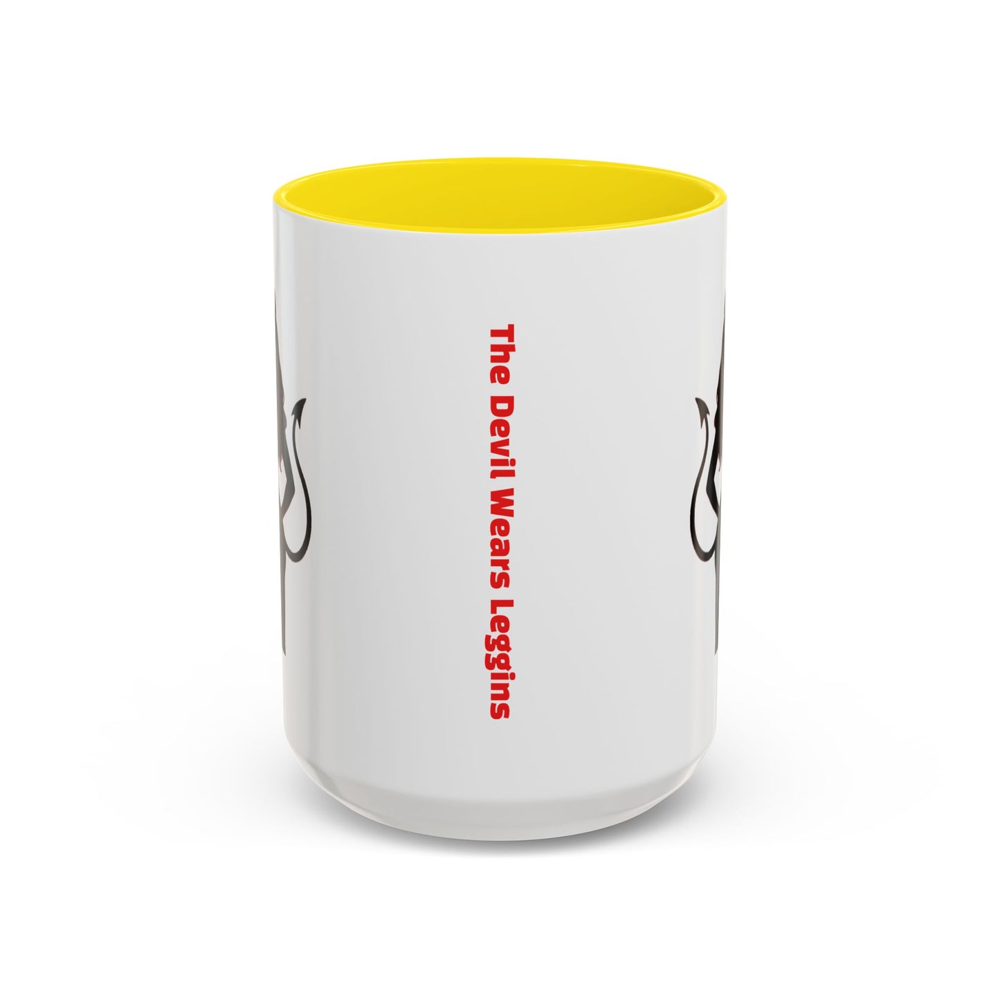 Coffee Mug — 'The Devil Wears Leggings' Silhouette Accent Mug