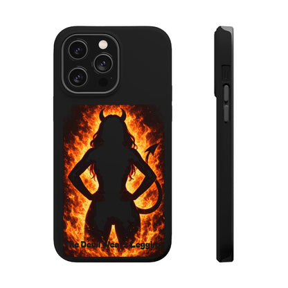 Devil Silhouette Flame Magnetic Impact Phone Case