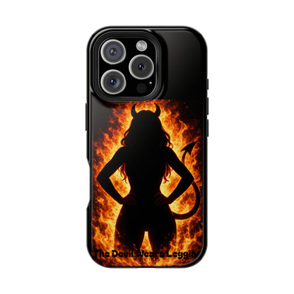 Devil Silhouette Flame Magnetic Impact Phone Case