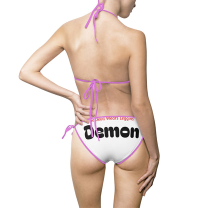 Devil Girl Bikini Swimsuit — Sexy Silhouette Tie-Side Bathing Suit