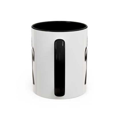 Coffee Mug — 'The Devil Wears Leggings' Silhouette Accent Mug