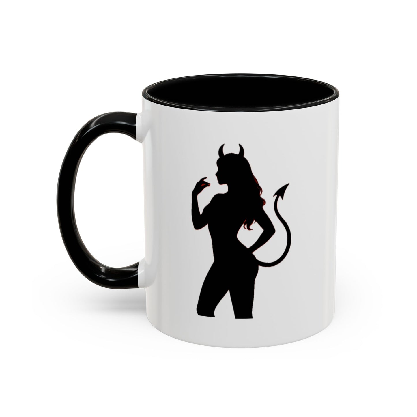 Coffee Mug — 'The Devil Wears Leggings' Silhouette Accent Mug