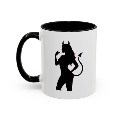 Coffee Mug — 'The Devil Wears Leggings' Silhouette Accent Mug