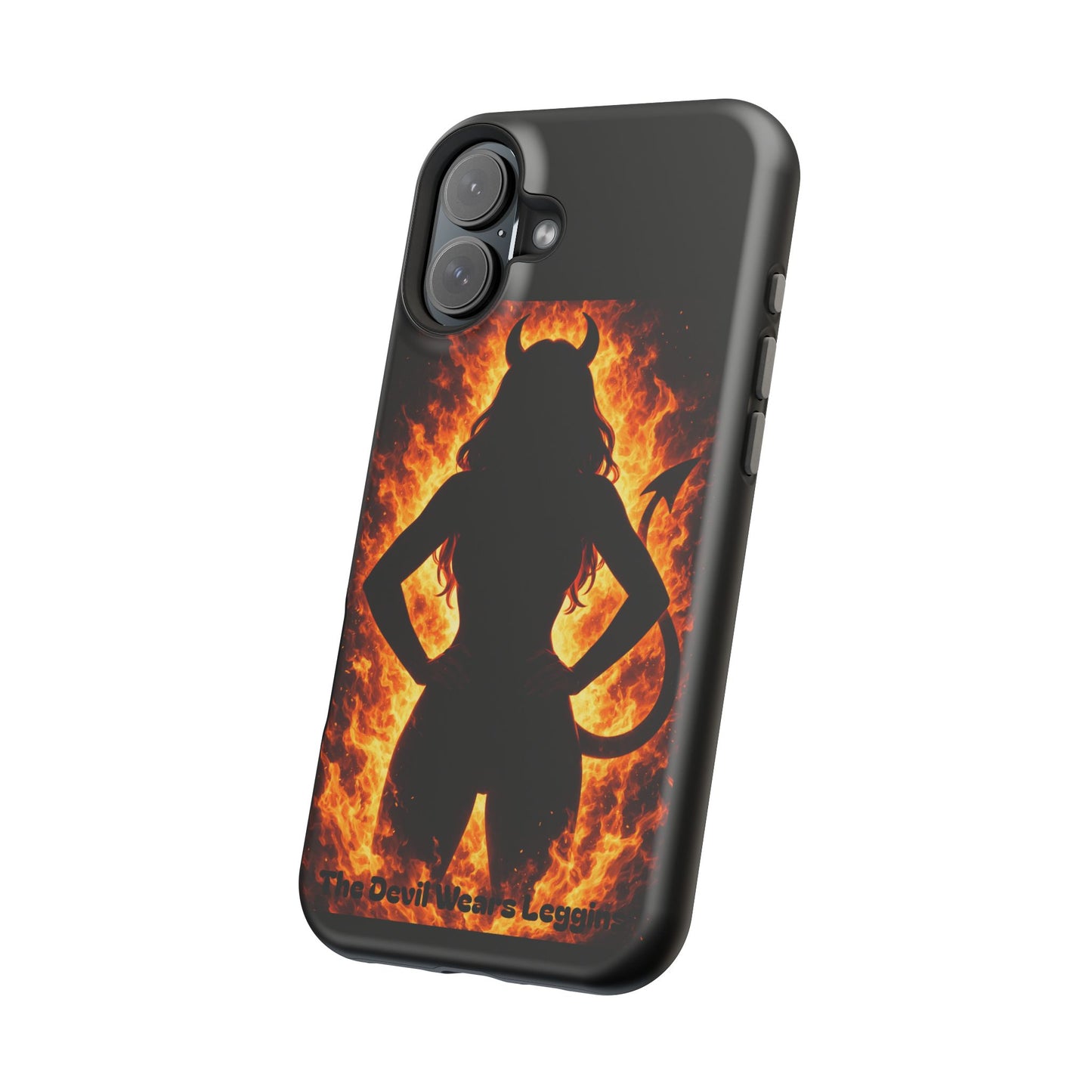 Devil Silhouette Flame Magnetic Impact Phone Case