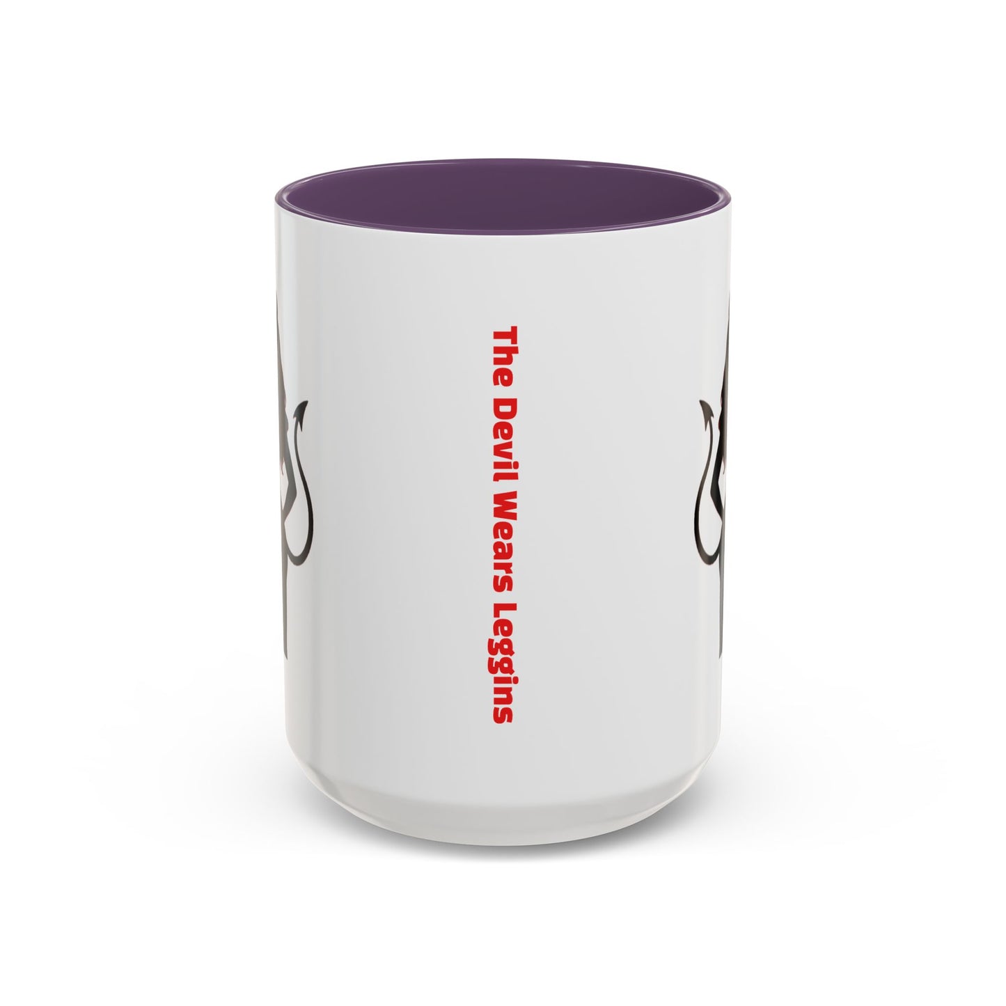 Coffee Mug — 'The Devil Wears Leggings' Silhouette Accent Mug
