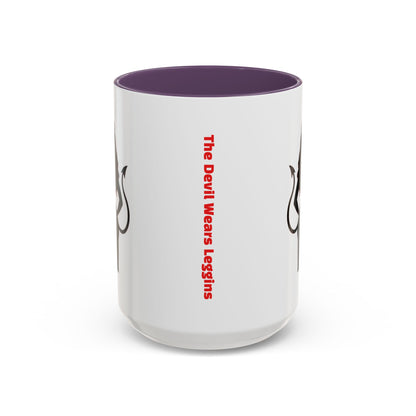 Coffee Mug — 'The Devil Wears Leggings' Silhouette Accent Mug