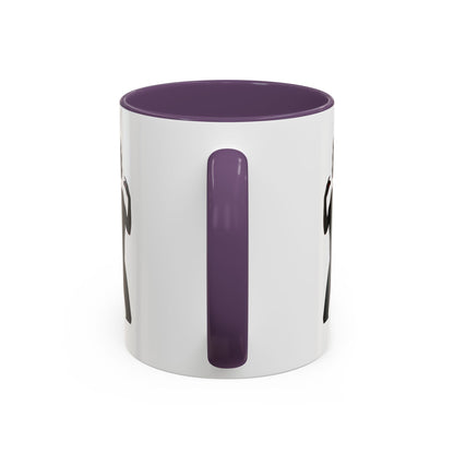 Coffee Mug — 'The Devil Wears Leggings' Silhouette Accent Mug