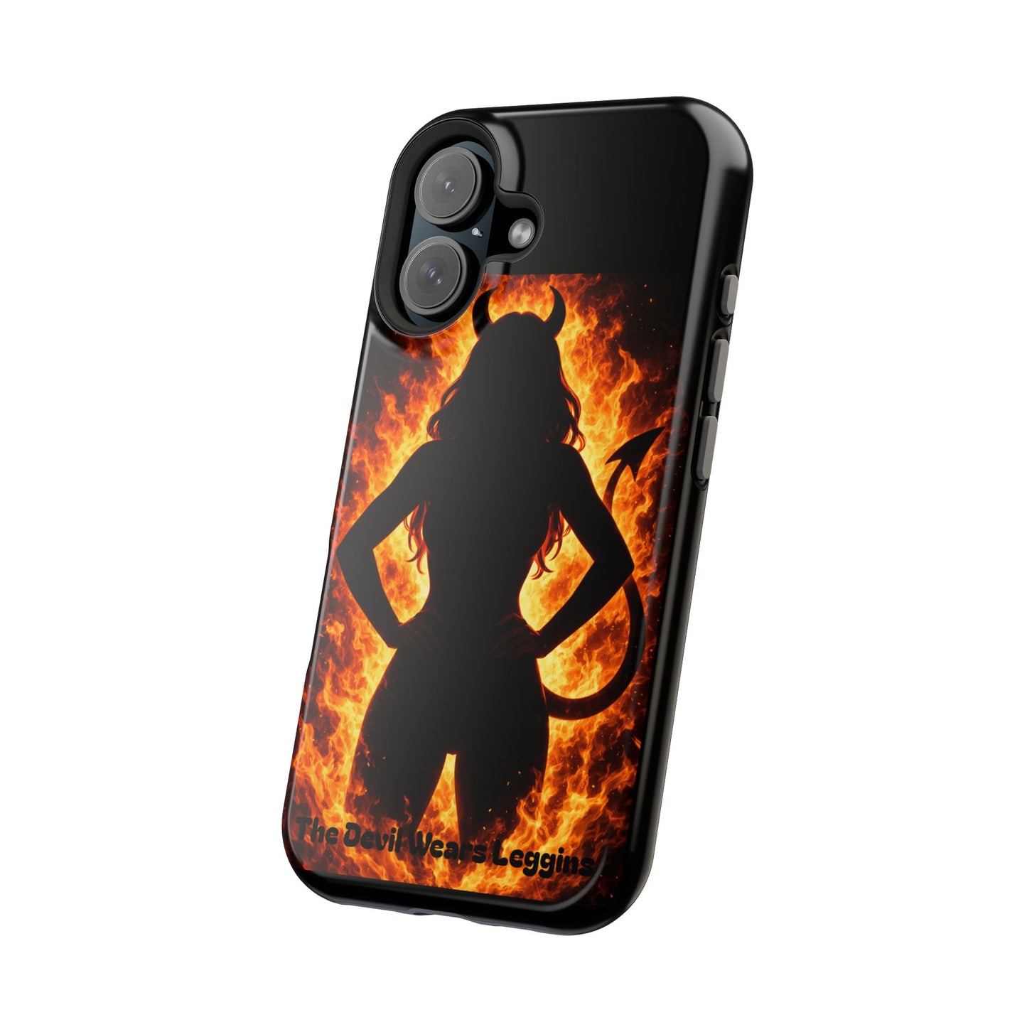 Devil Silhouette Flame Magnetic Impact Phone Case