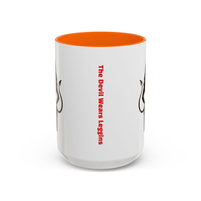 Coffee Mug — 'The Devil Wears Leggings' Silhouette Accent Mug