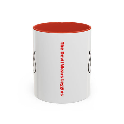 Coffee Mug — 'The Devil Wears Leggings' Silhouette Accent Mug