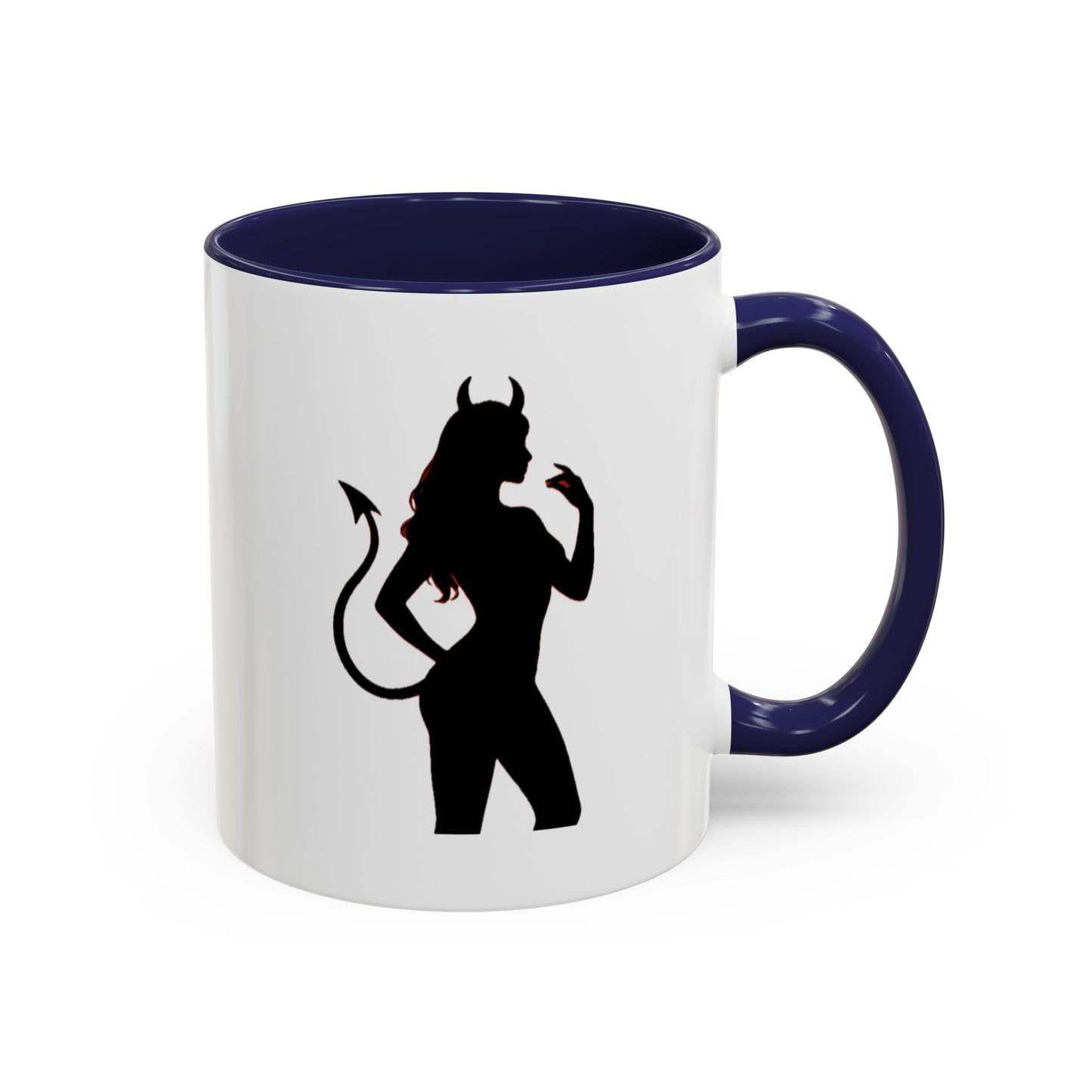 Coffee Mug — 'The Devil Wears Leggings' Silhouette Accent Mug