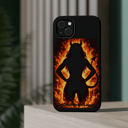 Devil Silhouette Flame Magnetic Impact Phone Case