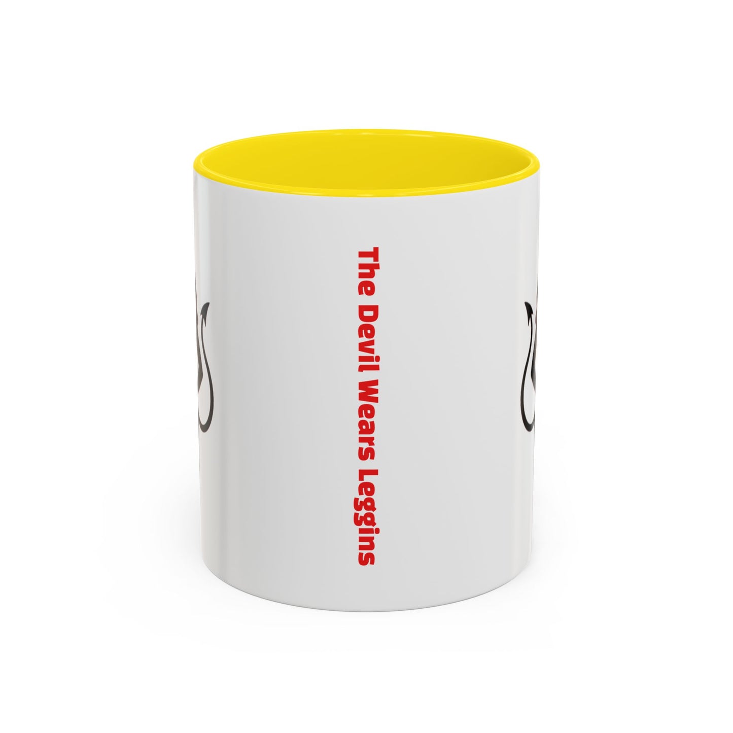 Coffee Mug — 'The Devil Wears Leggings' Silhouette Accent Mug
