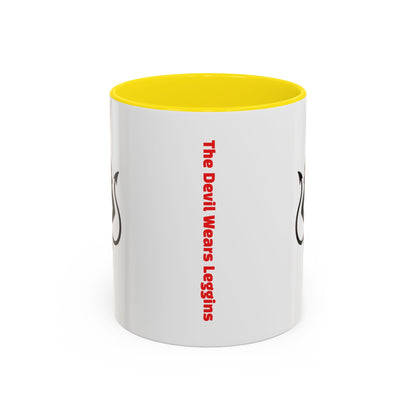 Coffee Mug — 'The Devil Wears Leggings' Silhouette Accent Mug