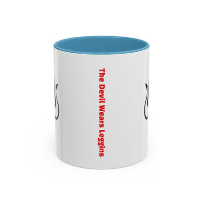 Coffee Mug — 'The Devil Wears Leggings' Silhouette Accent Mug