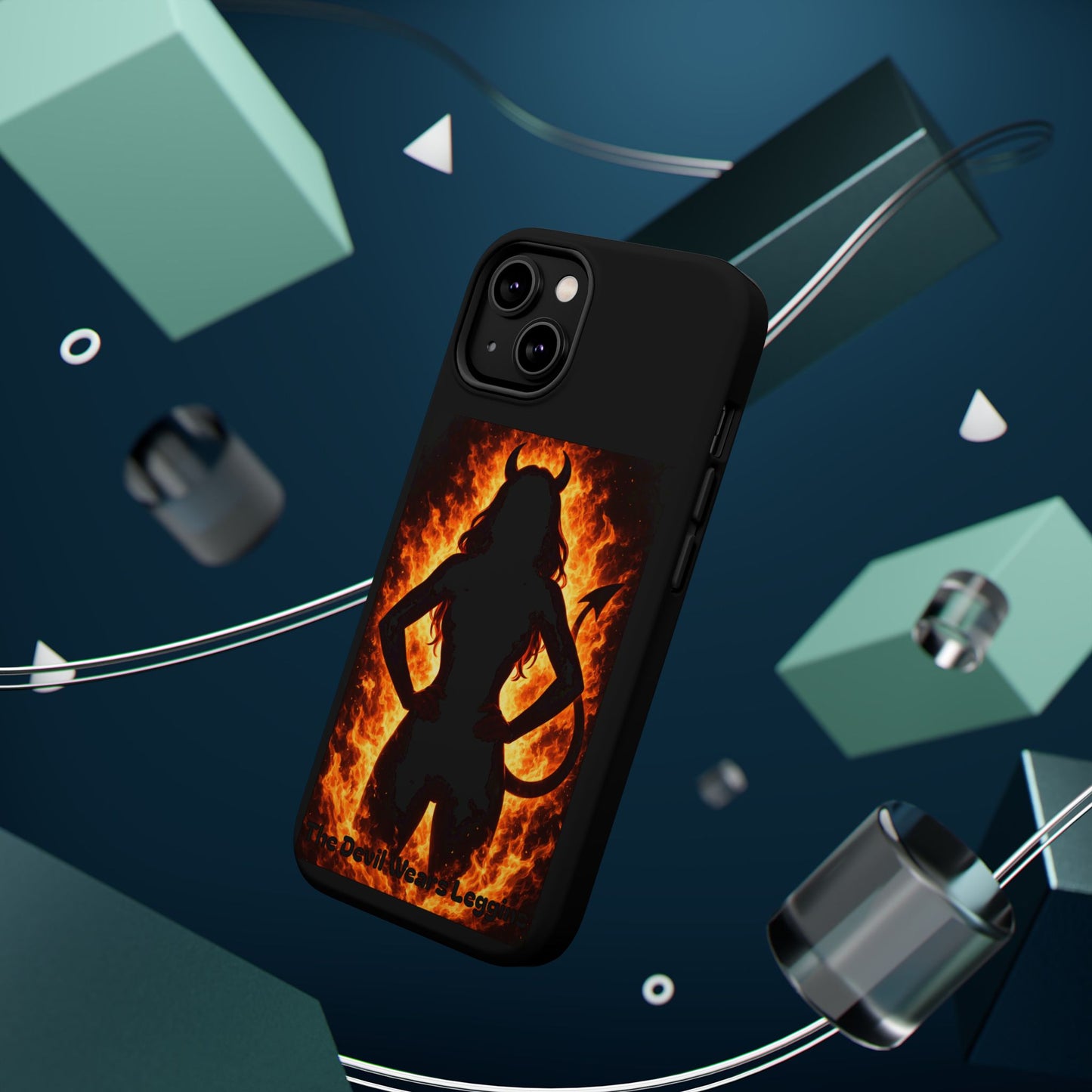 Devil Silhouette Flame Magnetic Impact Phone Case