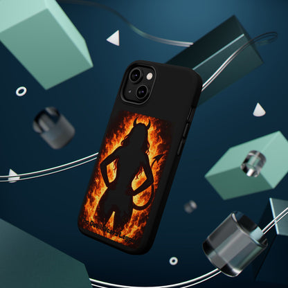 Devil Silhouette Flame Magnetic Impact Phone Case